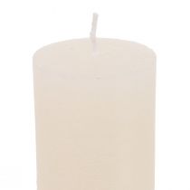 daiktų Didelės žvakės vienspalvės lazdelės žvakės kreminės 50x300mm 4 vnt