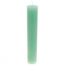 daiktų Žalios žvakės didelės lazdelės žvakės vienspalvės 50x300mm 4 vnt