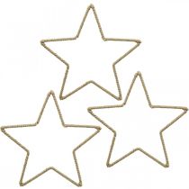 Advento puošmena, Kalėdų puošmena žvaigždė, puošmena žvaigždė džiutas W15,5cm 8 vnt
