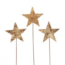 Dekoratyvinės žvaigždės medžio žievės dekoravimo žvaigždučių klijavimui Adventas 22cm 24vnt