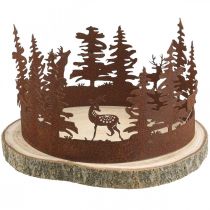 Deer Deco Forest Patina Deco medžio žievė Natūrali Ø25-27cm
