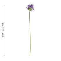 daiktų Dirbtinės agapanto gėlės, violetinės dekoracijos, lelijos, 75 cm, 2 vnt.