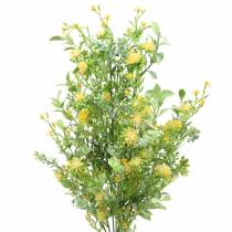Puokštė su žole ir gėlėmis dirbtinė geltona 53cm