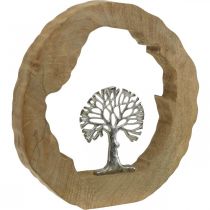 Medžio stalo dekoravimo mediena mango medžiui natūralaus, metalo 32×5×34cm