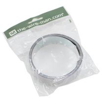 daiktų Aliuminio plokščia viela, sidabrinė, 30 mm x 3 m - floristinė viela, dekoratyvinė viela, rankdarbių viela, aliuminio viela, lenkiama viela