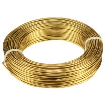 daiktų Aliuminio viela 2 mm, rankdarbių viela, dekoratyvinė viela, auksinė, 60 m, 500 g