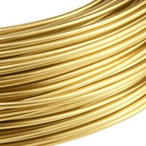 daiktų Aliuminio viela 2 mm, rankdarbių viela, dekoratyvinė viela, auksinė, 60 m, 500 g