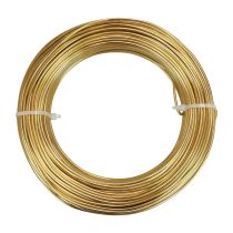 daiktų Auksinė aliuminio viela 2 mm 500 g 60 m rankdarbiams ir dekoravimui