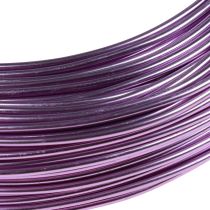daiktų Violetinė aliuminio viela, 2 mm, papuošalams ir dekoravimui, levandų spalvos rankdarbių viela, 500 g - 60 m
