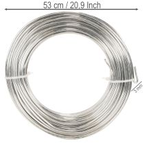 daiktų Aliuminio viela, sidabrinė, 3 mm, kūrybiniams projektams, 1 kg
