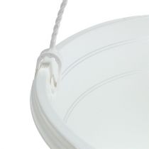 daiktų Gėlių pakabinamas krepšelis 25cm baltas
