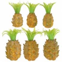 daiktų Mini dirbtinis ananasas H6,5cm - 8cm 6 vnt