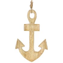 daiktų Inkaro dekoravimo kabykla Maritime Wood Jute Natural 15x25cm 2vnt