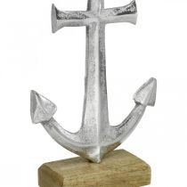 Inkaras iš metalo, vasarinė apdaila, jūrinė apdaila Sidabras, natūralus H24,5cm