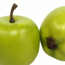 Dekoratyviniai mini obuoliai žaliai geltoni dirbtiniai H4,3cm Ø3,6cm 24vnt