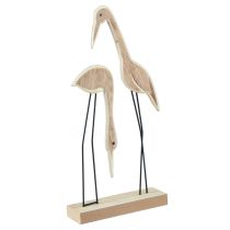 daiktų Stovas medinių figūrinių kranų pora natūrali 27,5×13cm 2 vnt