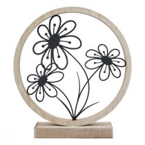 Metalinių gėlių stalo apdaila medžio metalo spyruoklinė apdaila H19cm
