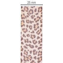 daiktų Dovanų juostelė su gyvūnų raštu ir leopardu, 25 mm pločio, 18 m ilgio