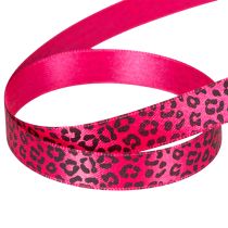 daiktų Dekoratyvinė juostelė su leopardo raštu, rožinė, 15 mm x 18 m