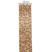 daiktų Leopardo rašto dovanų juostelė kūrybingam dekoravimui ir floristikai, 25 mm x 20 m