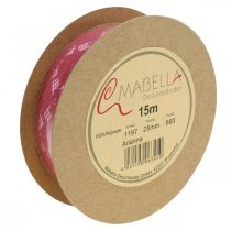 daiktų Nėrinių juostelė rožinė 25mm deko juostelė nėrinė 15m