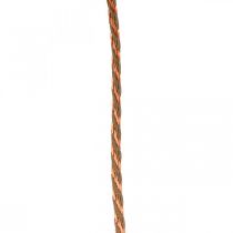 Virvelė, dekoratyvinė juostelė, papuošalų virvelė Varis-natūralios spalvos L20m Ø4cm