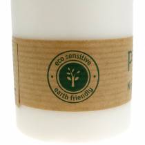 daiktų PURE Nature Safe Candle stulpelis žvakių stearinas, rapsų vaškas 90/60mm balta 1 vnt.