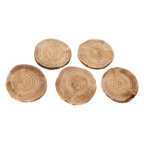 daiktų Natūralios apvalios medinės riekelės dekoravimui ir rankdarbiams, 6 cm, 300 g