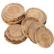 daiktų Natūralios apvalios medinės riekelės dekoravimui ir rankdarbiams, 6 cm, 300 g