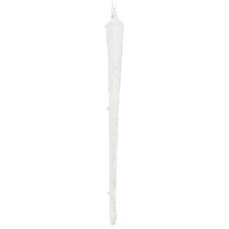 daiktų Eglutės dekoracija varveklio formos stiklinė dekoracija pakabinimui 19 cm 3 vnt.