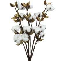 daiktų Medvilnės šakelė Dirbtinė deko šakelė medvilnė 61cm 3vnt