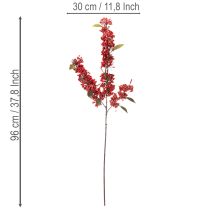 daiktų Dirbtinė šakelė su raudonomis uogomis ir lapais, 96 cm