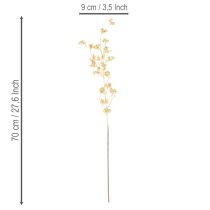 daiktų Dirbtinės uogų šakelės dekoracija, auksinė, 70 cm, 3 dalys