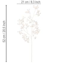 daiktų Dirbtinė baltos uogos šakelė, dekoravimo/rankdarbių reikmenys, 52 cm