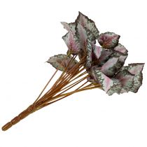 daiktų Dirbtinis begonijos krūmas žalias, violetinis 34cm