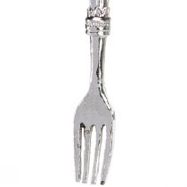daiktų Stalo įrankių dekoracija pakabinti metalą atrodo sidabrinė 14cm 12 vnt
