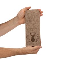 daiktų Stalo įrankių maišelis su elnio motyvu, pagamintas iš veltinio, 26 cm, 4 dalys