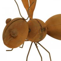 daiktų Dekoratyvinė figūrėlė bitė, metalinis vabzdys, sodo puošmena su patina L20cm A19cm