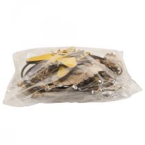 daiktų Bičių dekoravimo žiedas metalo medžio langų apdaila Ø12cm 44cm 4vnt