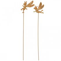 daiktų Gėlių kamštis bitė, rūdžių apdaila, dekoratyvinis kamštis patina L31/32cm 6vnt