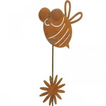 daiktų Sodo kuoliukai bitė, pavasario puošmena, metalinis kištukas patina L24,5cm 6vnt