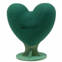 Gėlių putplastis 3D širdelė su pėda gėlių putplasčiu žalia 30cm x 28cm