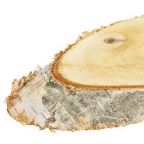 daiktų Ovalios beržo griežinėliai, natūralaus medžio griežinėliai, dekoratyviniai, 18-22 cm, 10 dalių rinkinys, medžio dekoracijos, graviruoti
