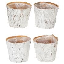daiktų Žievės imitacijos augalų vazonas, idealiai tinka kaimiškam interjero dizainui ir augalų dekoravimui, 12 cm, 4 vnt.