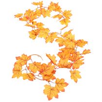 daiktų Lapų girlianda rudens girlianda oranžinė geltona 168cm 2vnt
