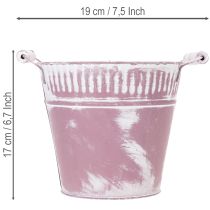 daiktų Skardinis kibirėlis, violetinės ir baltos spalvos, Ø19cm, aukštis17cm, 1 vnt.
