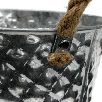 daiktų Lakštinio metalo dubuo su virvinėmis rankenomis Ø18cm H10cm