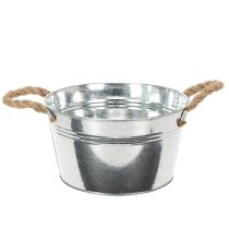 daiktų Blizgus metalinis dubuo su virvės rankenomis, Ø22 cm