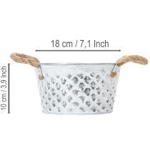 daiktų Lakštinio metalo dubuo su virvinėmis rankenomis Ø18cm A10cm