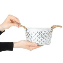 daiktų Lakštinio metalo dubuo su virvinėmis rankenomis Ø18cm A10cm